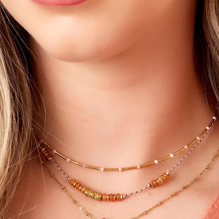Necklace natural stones Black Natural stones h5Picture4